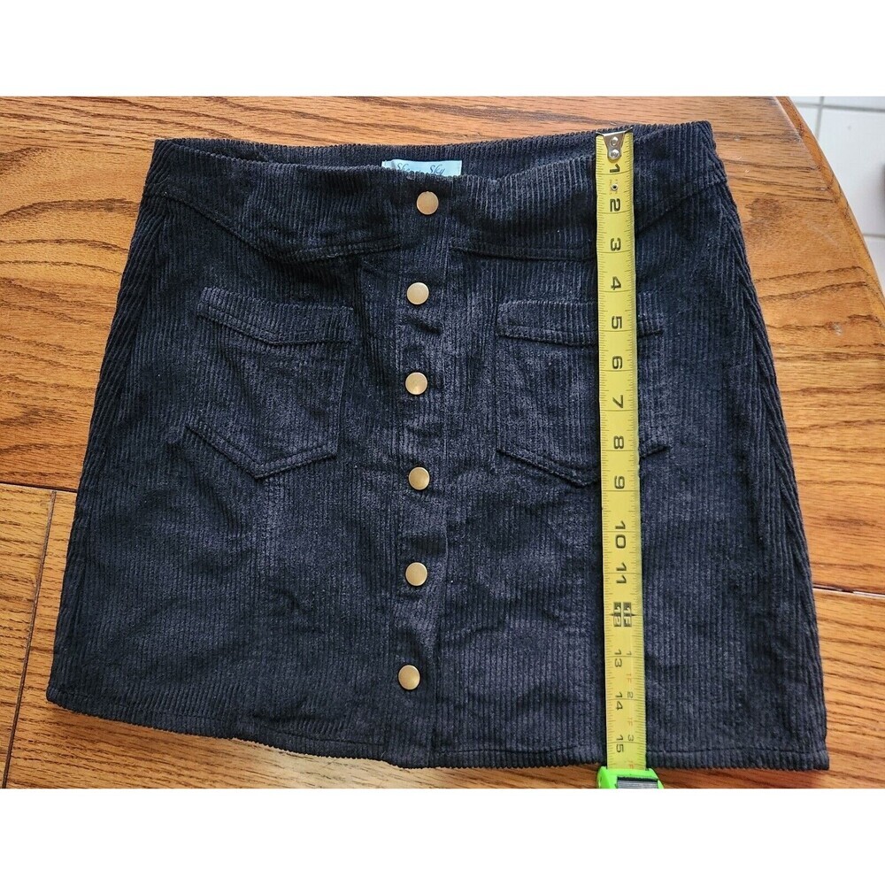 Anthropologie She & Sky Corduroy Snap Front A-Line Mini Skirt Women’s SZ L - Picture 5 of 10